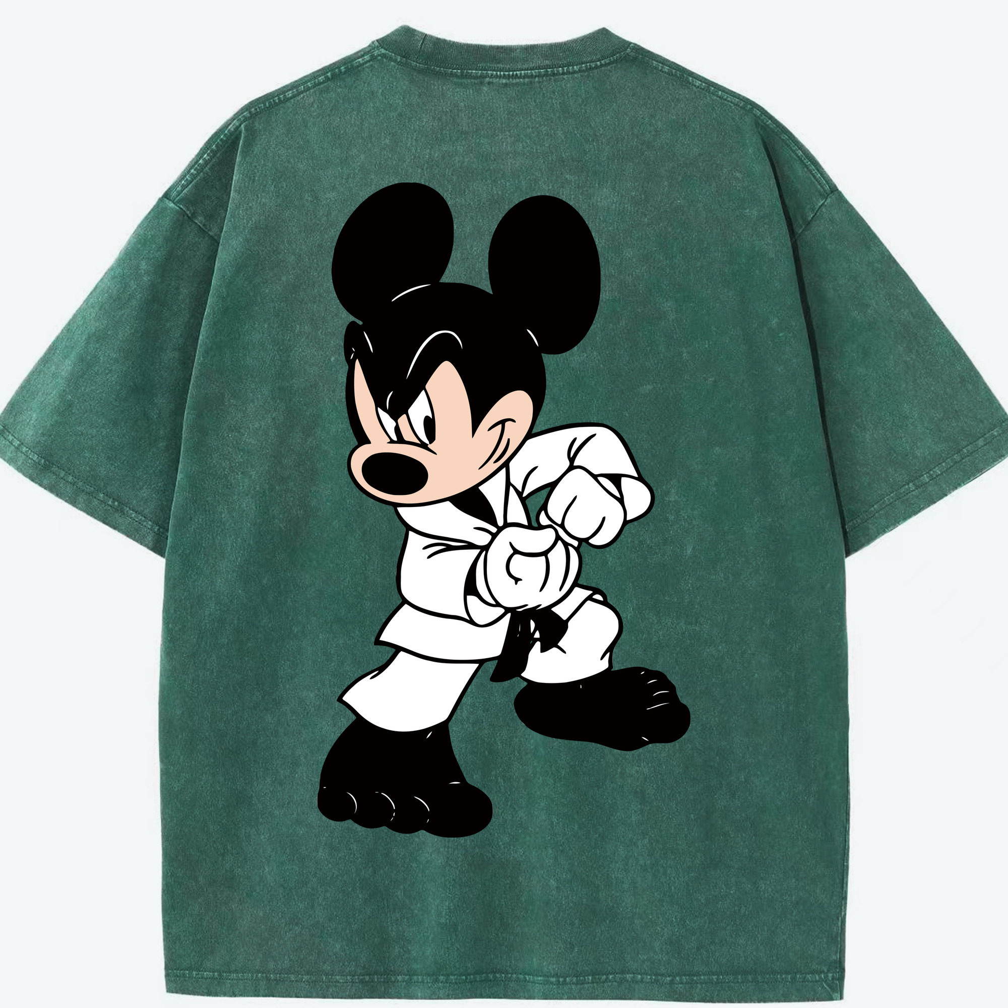 （画像用） ミッキーマウス Mickey Mouse 綿100% ヴィンテージ風 半袖Tシャツ（背面プリント）